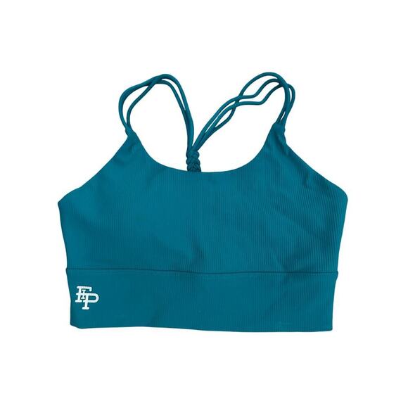 Flex It Pink Green Sports Bra Size Medium - Picture 1 of 6